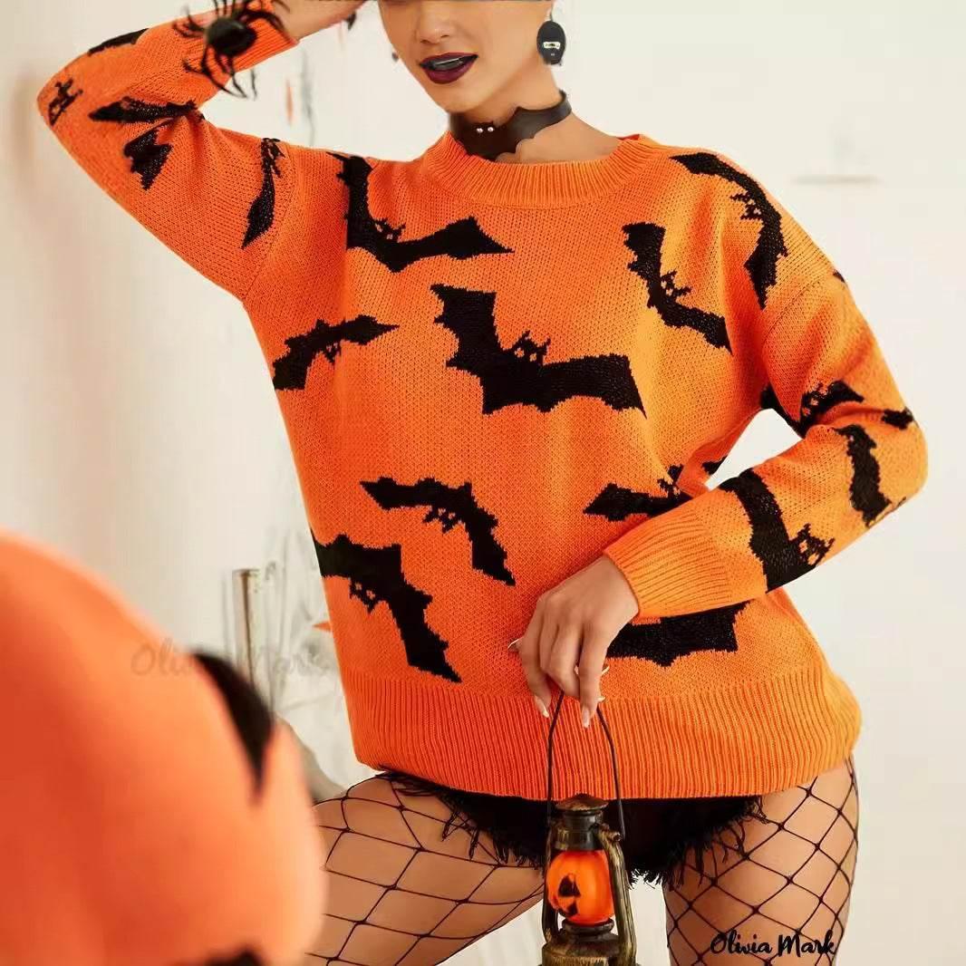 ZA-Zola Women’s Halloween Jacquard Knit Sweater - ZA-Zola