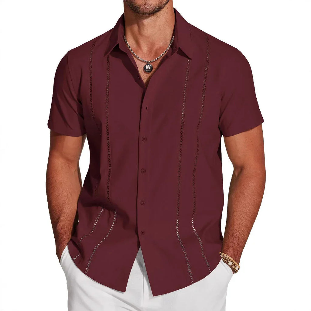 Men’s Hawaii Holiday Linen Shirt | Trendy Wild Summer Lapel Shirt