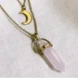 Moon Hexagonal Column Pendant Necklace – Women - ZA-Zola