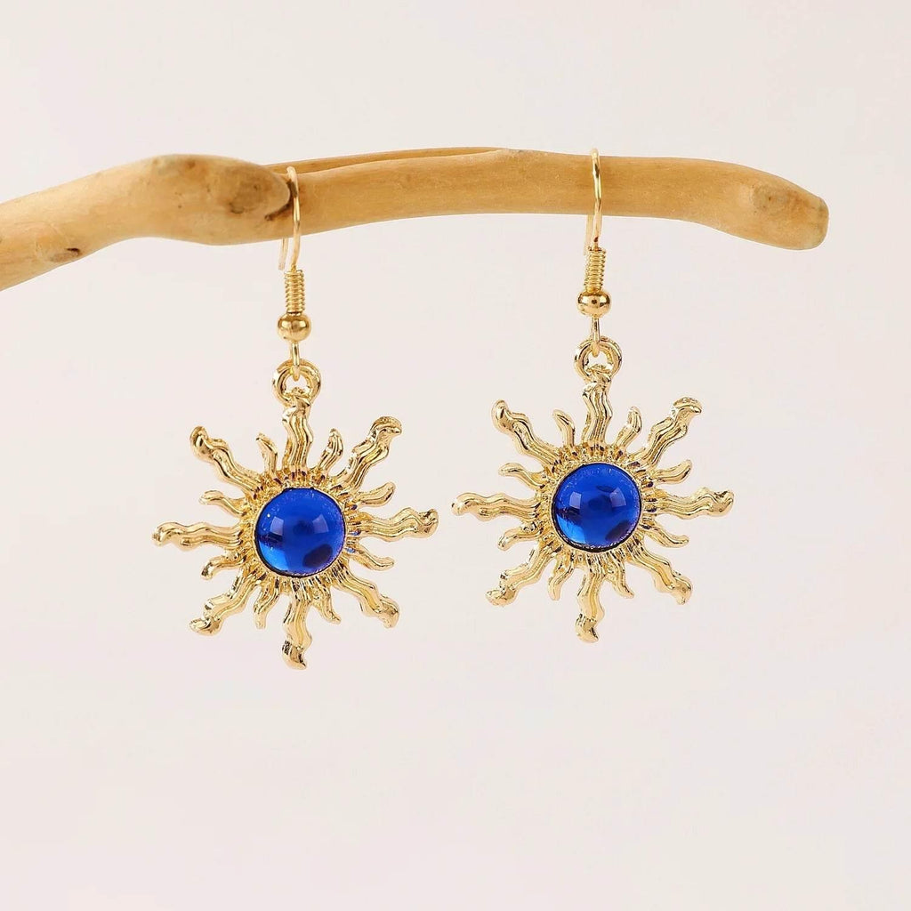 Vintage Sun Vug Stud Earrings – Geometric Unisex Jewelry - ZA-Zola