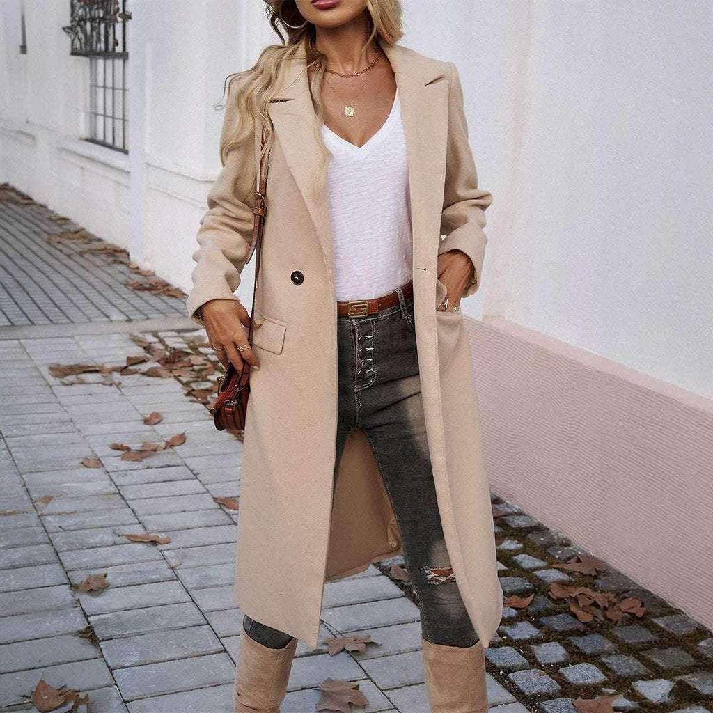 Buy Women's Turn-Down Collar Coat – Elegant Commuting - ZA-Zola