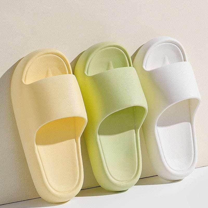 Solid Thick-Soled Slippers – Comfy Summer Footwear - ZA-Zola