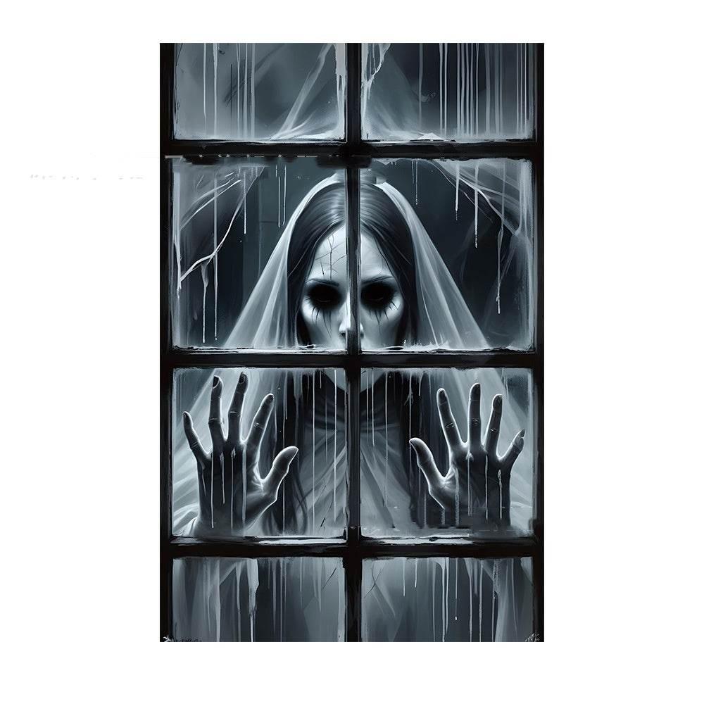 ZA-Zola 3D Witch Halloween Window Cover Decor - ZA-Zola
