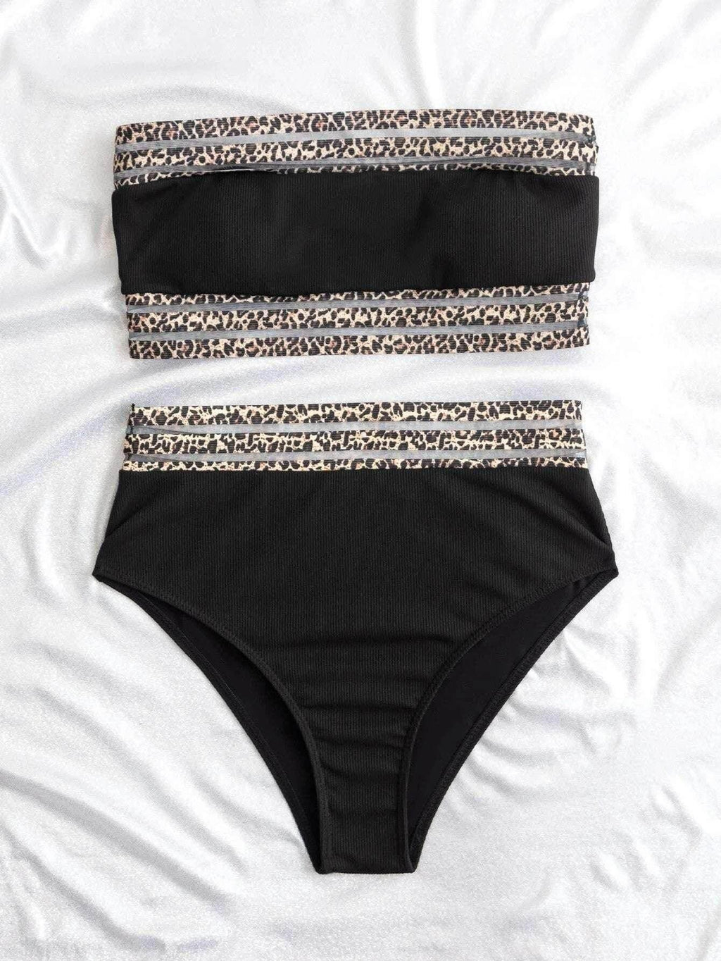 Leopard Splicing Strapless Bikini – Sexy & Stylish - ZA-Zola