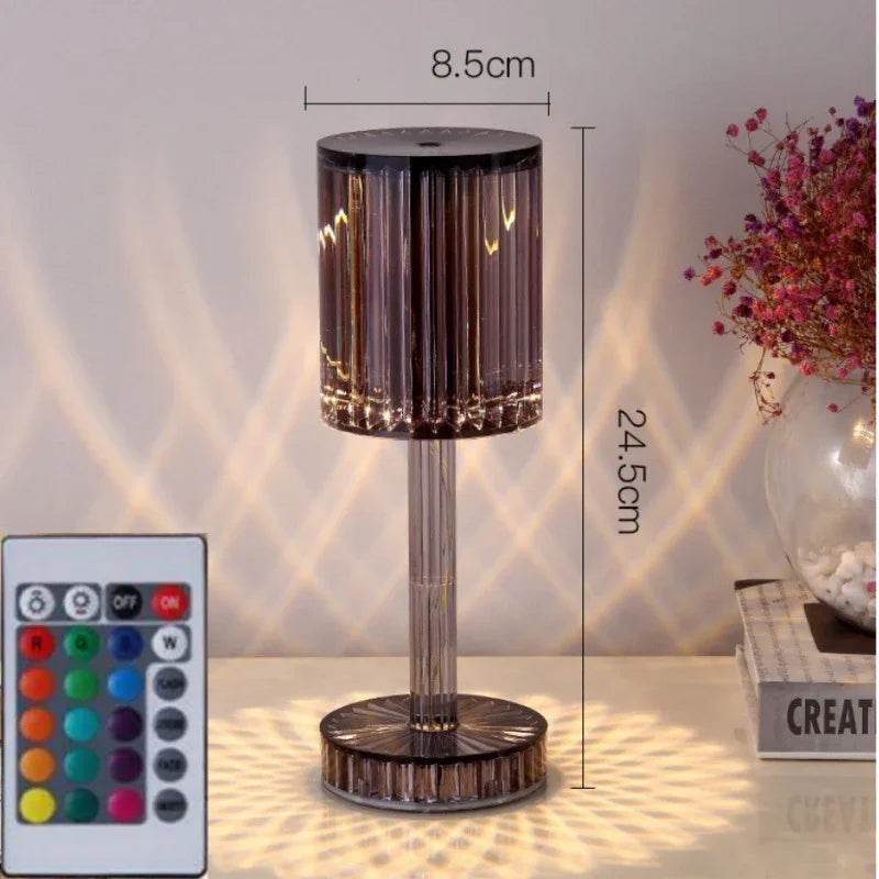 Crystal Table Lamp LED Romantic Night Light for Home Decor - ZA-Zola