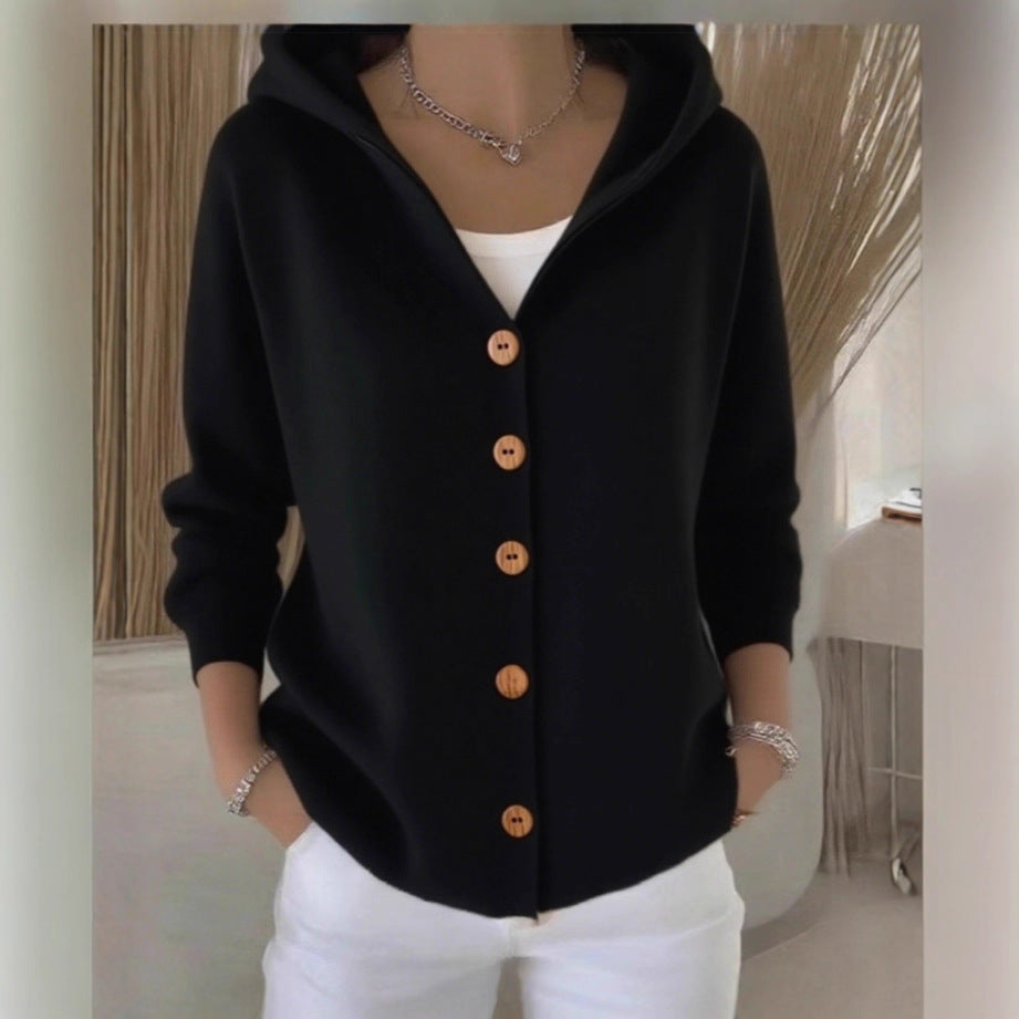 Women’s Hooded Knitted Cardigan | Autumn Winter Sweater