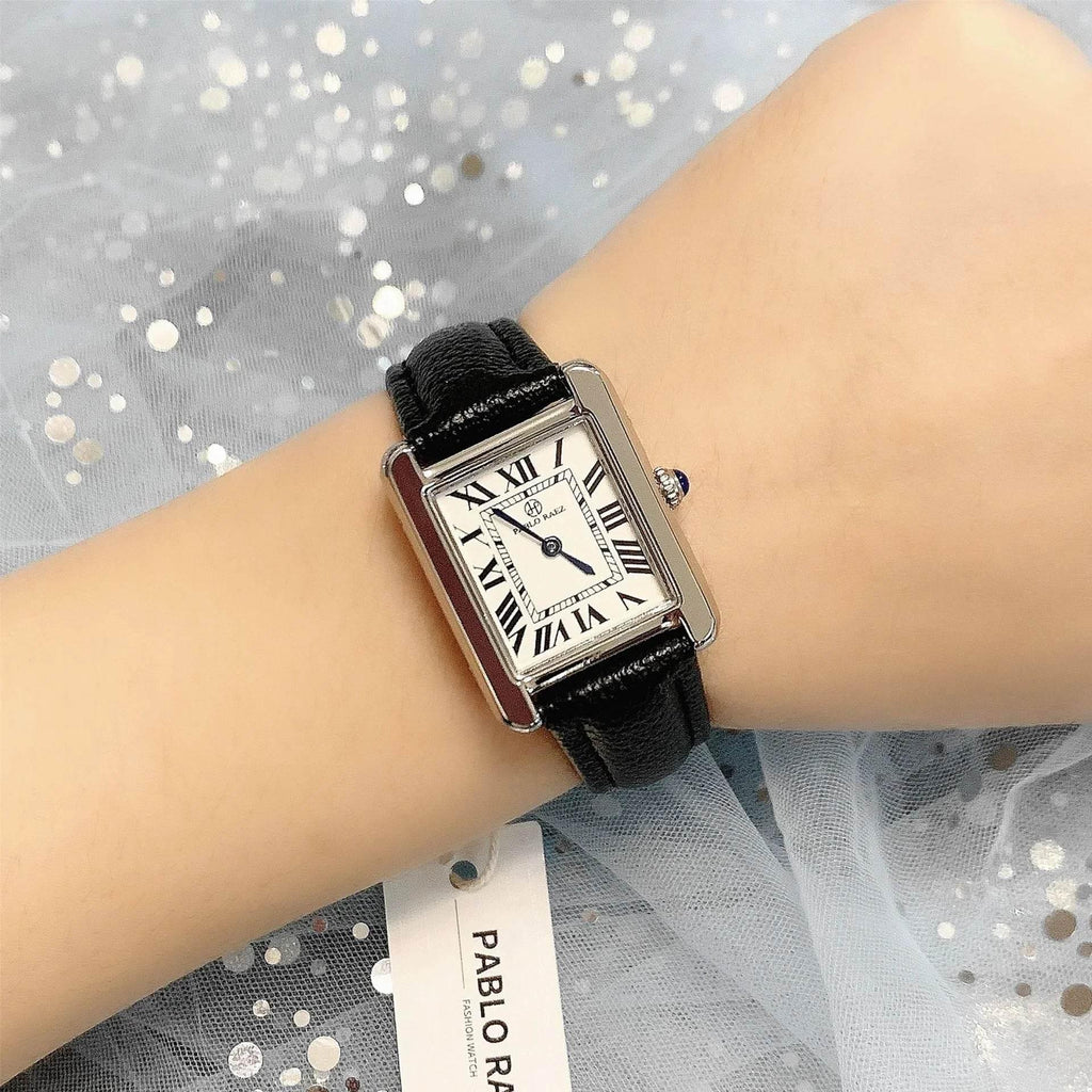 Women's Rectangular Dial Quartz Watch – Elegant & Durable - ZA-Zola