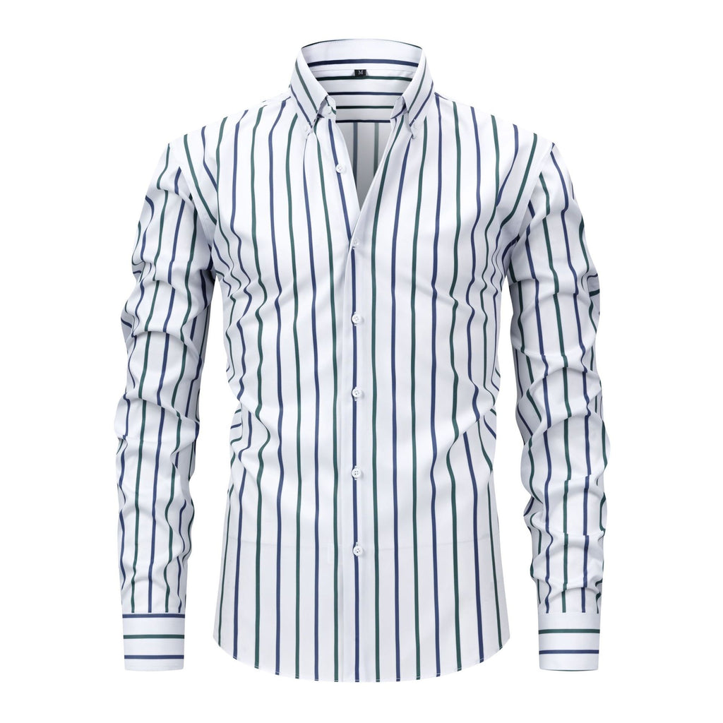 Striped shirt with long sleeves on a white background