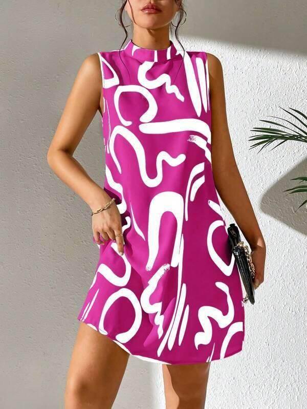 Floral Stand Collar Dress | Fresh & Elegant Style - ZA-Zola