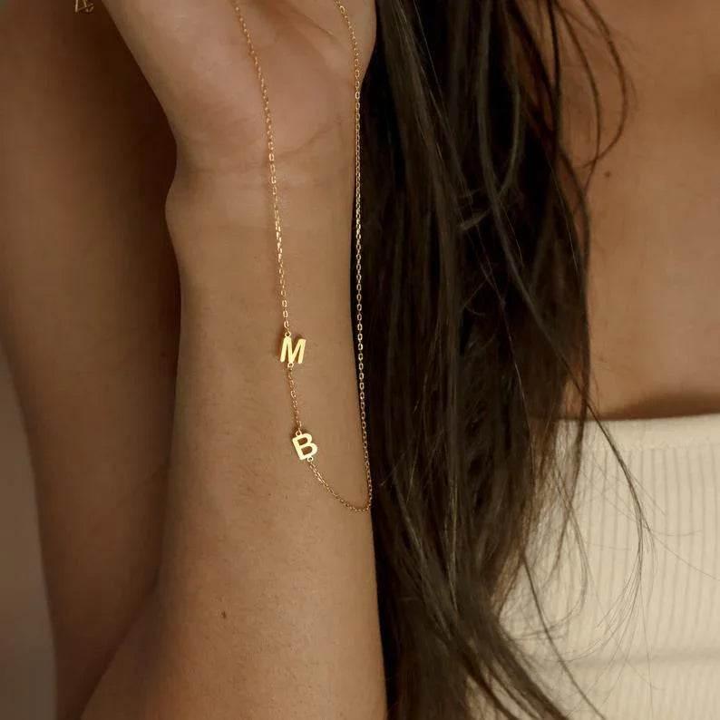 Silver Center Letter Necklace – Shop Now - ZA-Zola
