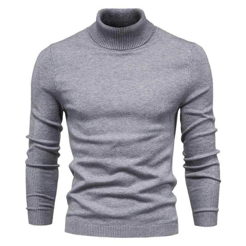 Men's Slim Turtleneck Sweater - Winter Casual Pullover - ZA-Zola