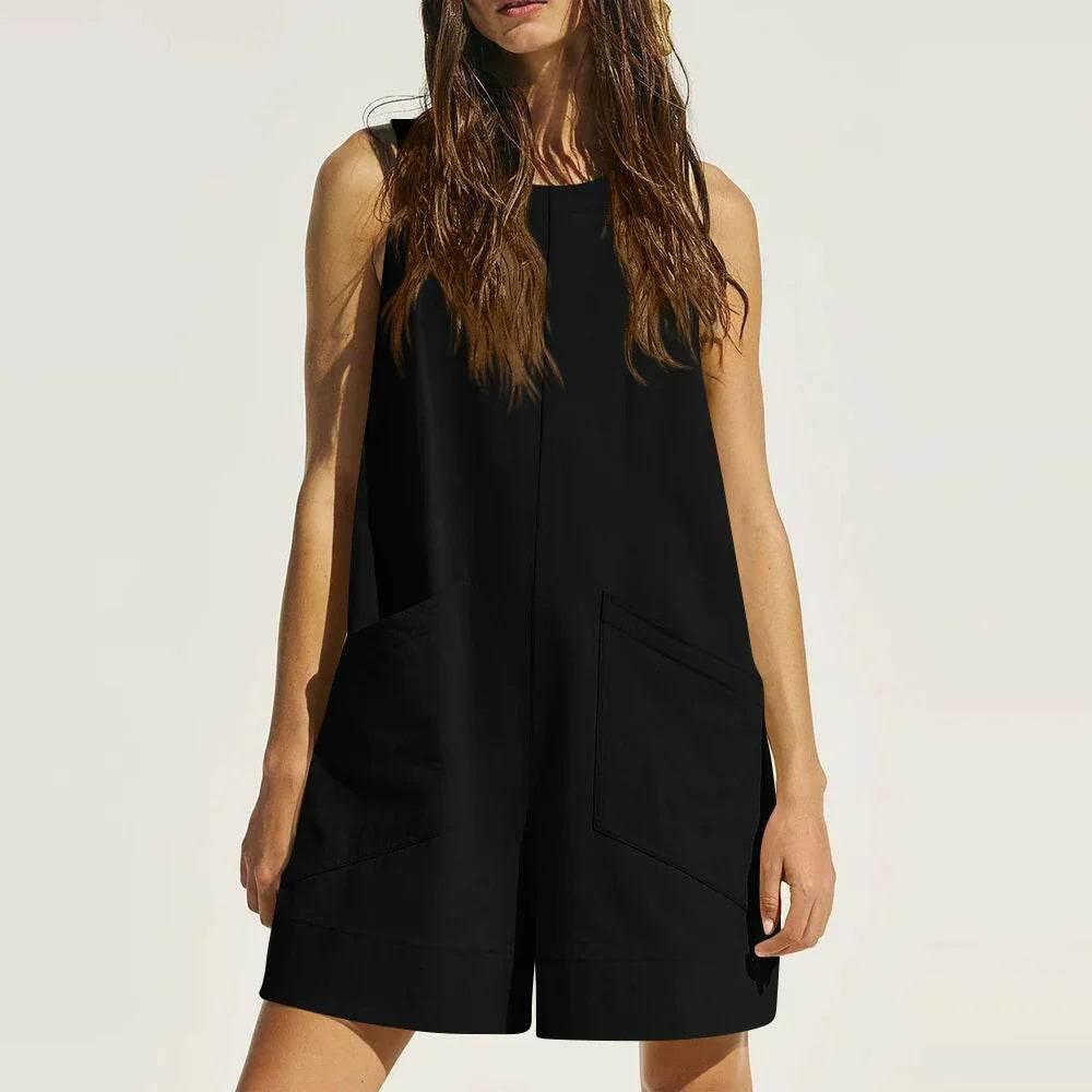 Women’s Cotton Sleeveless Summer Jumpsuit - ZA-Zola