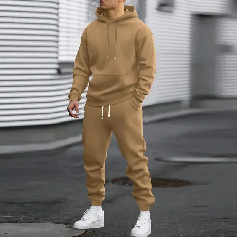 Men’s Casual Sports Suit – Hooded Hoodie & Gridles Pants - ZA-Zola