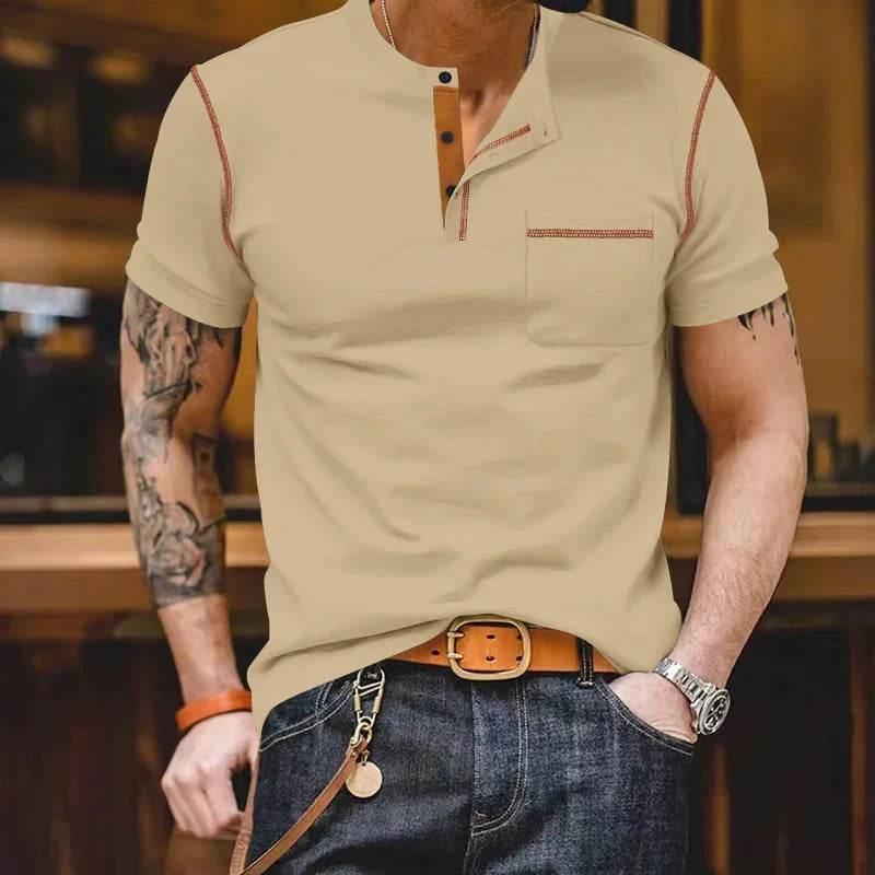Men's Color Block Short Sleeve – Stylish & Comfortable! - ZA-Zola