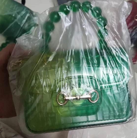 Pearl Handheld Transparent Jelly Bag | Stylish PVC Bag - ZA-Zola