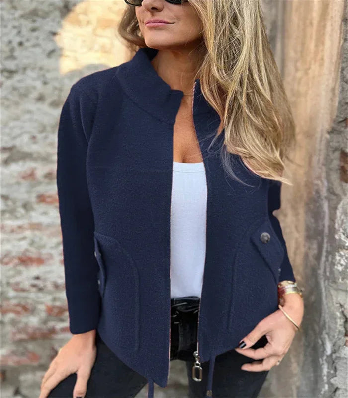 Woolen Lapel Suit Jacket Loose Fit Winter Blazer - ZA-Zola