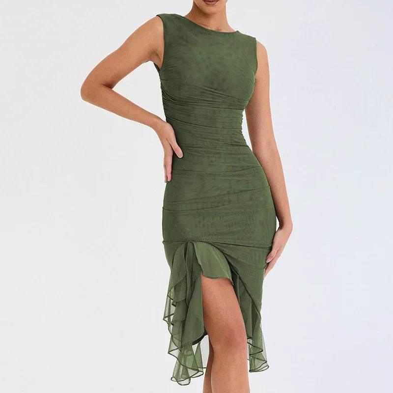 Summer Slim Skinny Sleeveless Dress – Chic Party Style - ZA-Zola