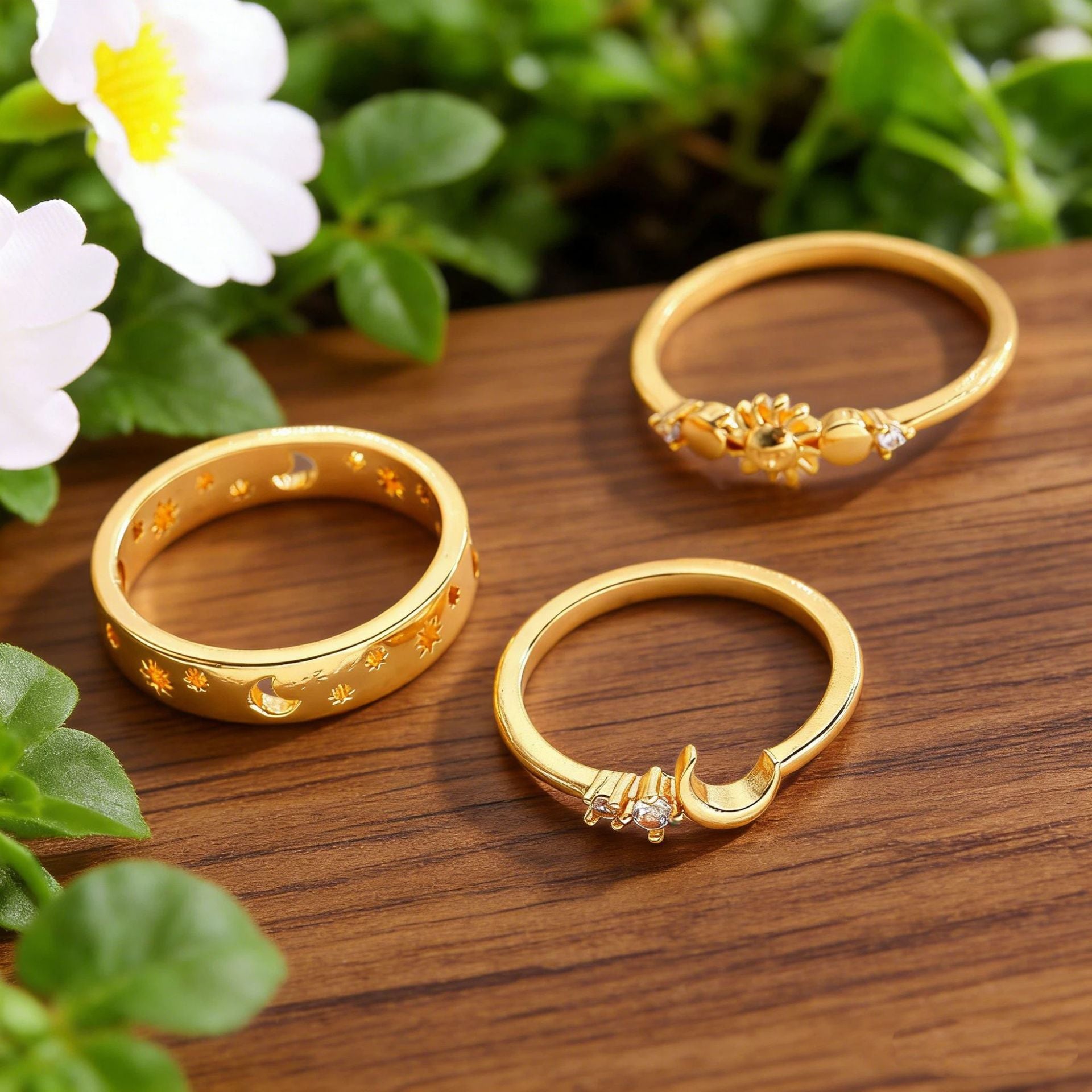 Star And Moon Ring | Light Luxury Fashion Ring