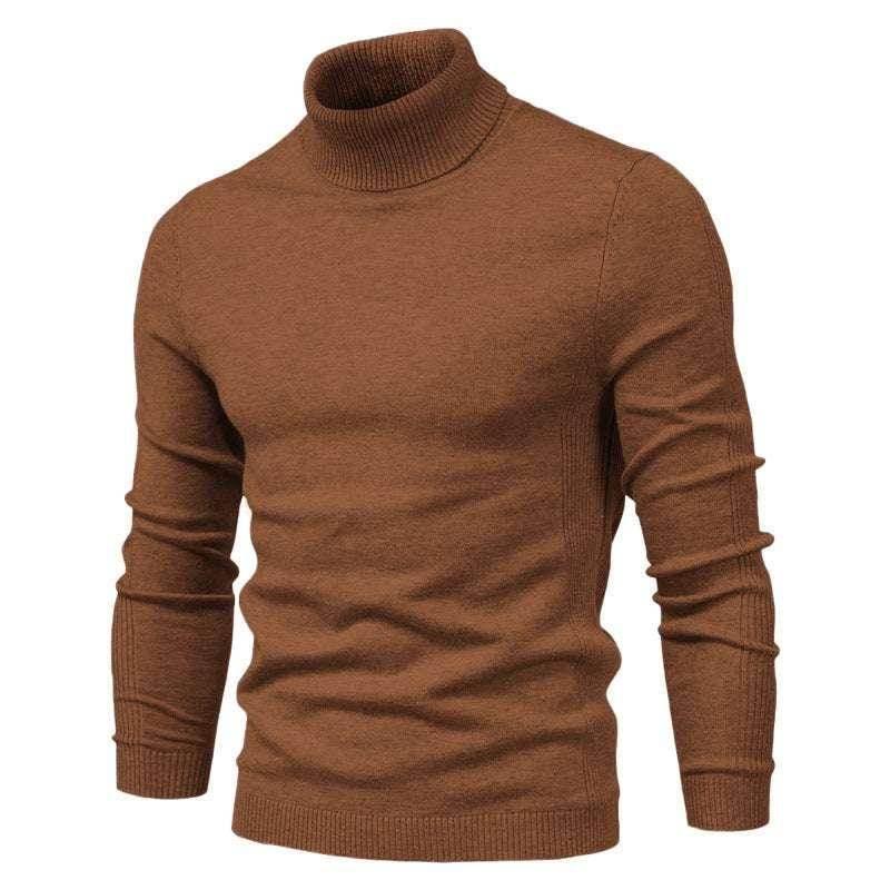 High Neck Men's Casual Knit Sweater – Warm & Stylish - ZA-Zola