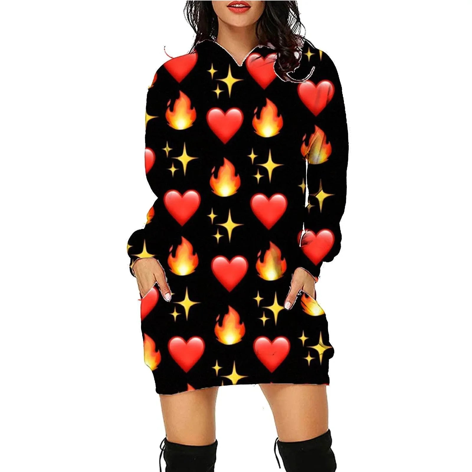 Halloween Print Hoodie Dress | ZA-Zola Women’s - ZA-Zola