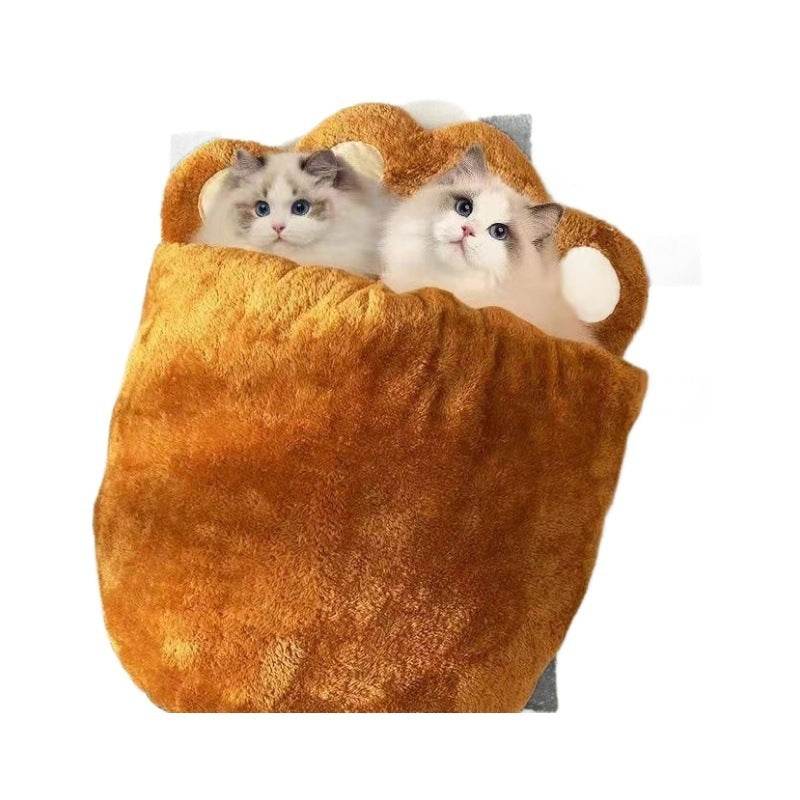 Bear Paw Cat Bed | Winter Warm Fluffy Pet Bed - ZA-Zola