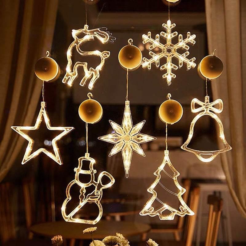 Christmas LED Window Lights Santa Claus Elk Snowman - ZA-Zola