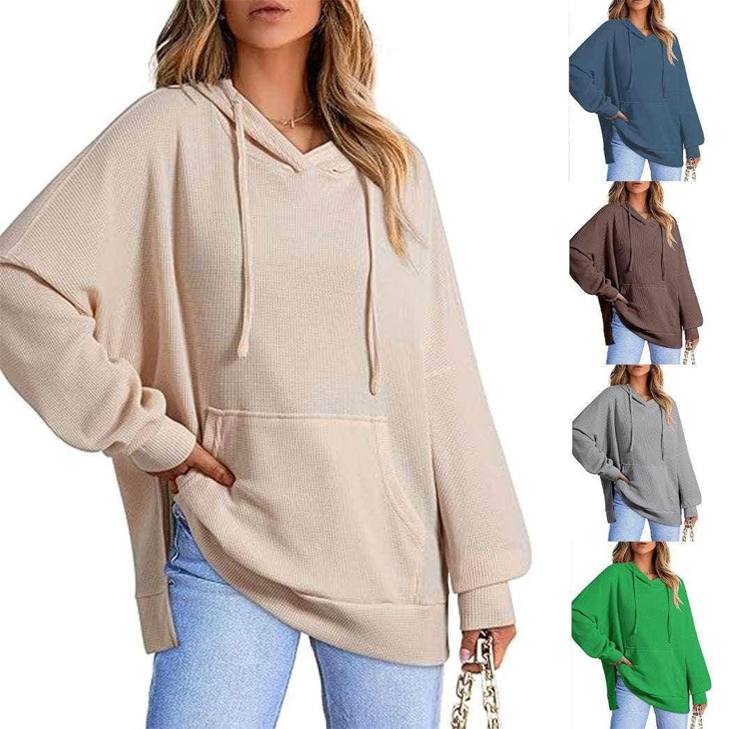 Women's Long Sleeve Pocket Pullover Sweatshirt - ZA-Zola