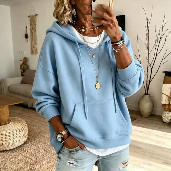 Womens Loose Fitting Hoodie | Casual Long Sleeve