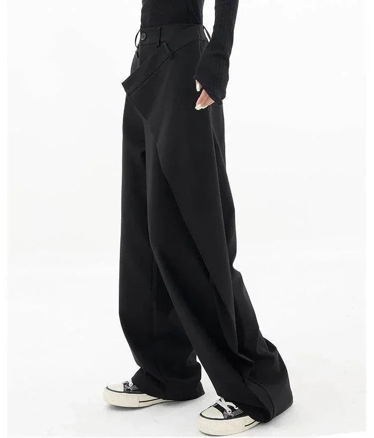 Irregular Wide-Leg Pants – Trendy Loose Fit - ZA-Zola