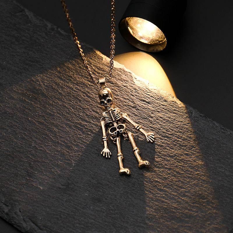 ZA-Zola Ghost Skull Bat Pendant Necklace - ZA-Zola