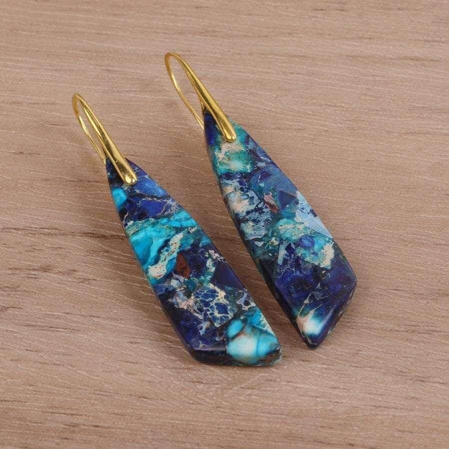 Geometric Flower Shape Pendant Earrings - ZA-Zola