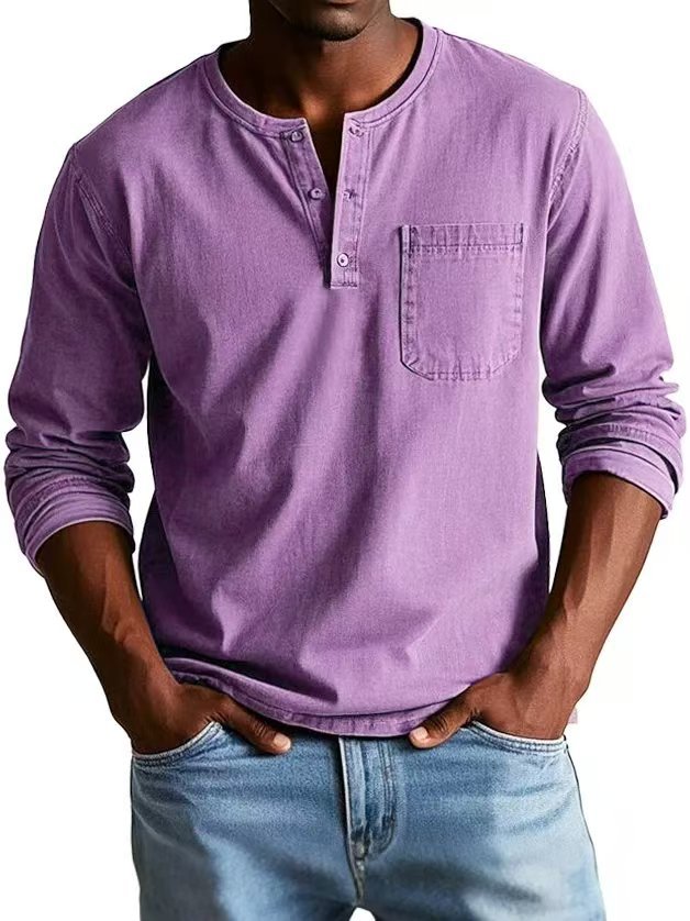 Men’s V Neck Long Sleeve T Shirt | ZA-Zola