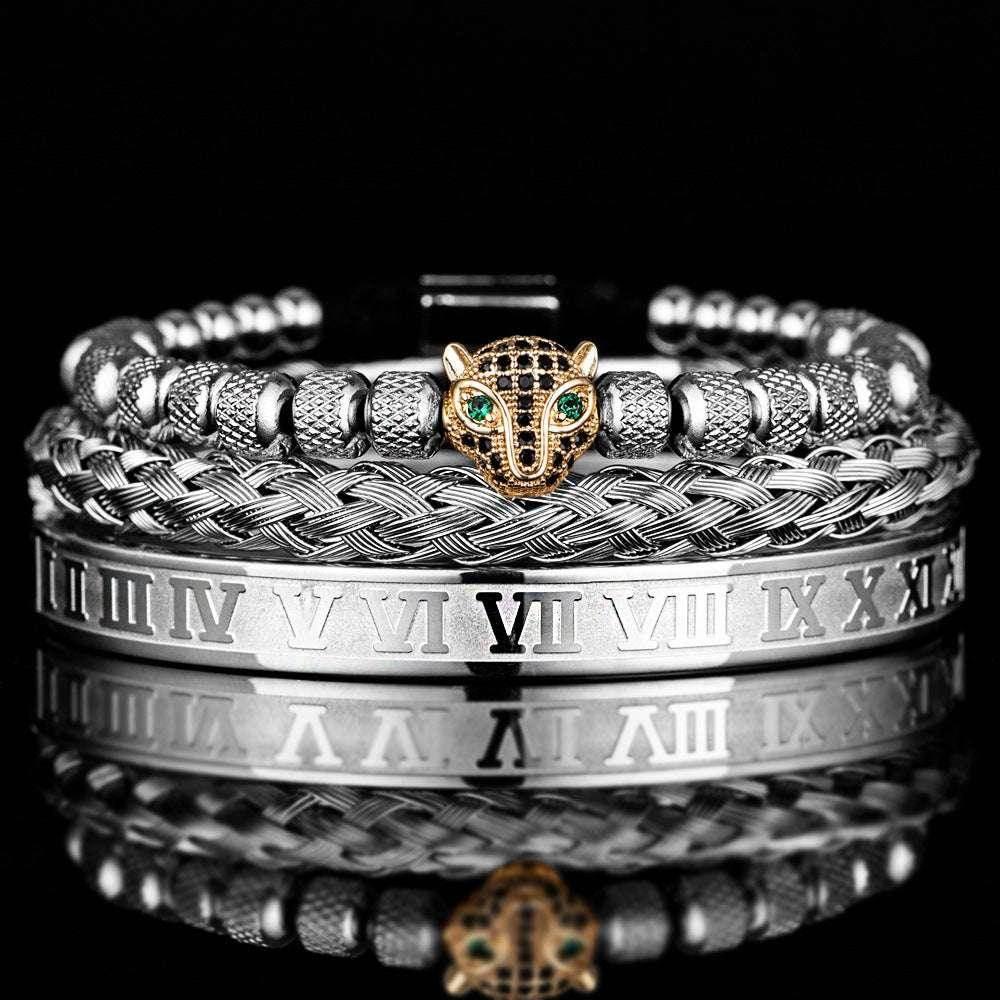 Leopard Head Mesh Pearl Bracelet – Unisex Style - ZA-Zola