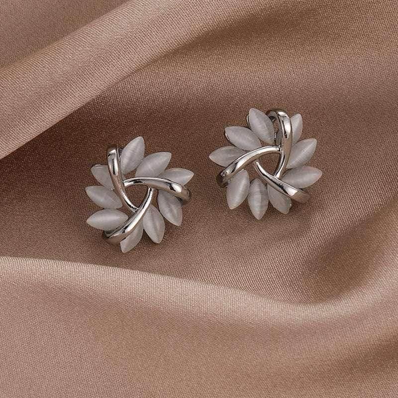 S925 Silver Triangle Opal Stud Earrings - ZA-Zola