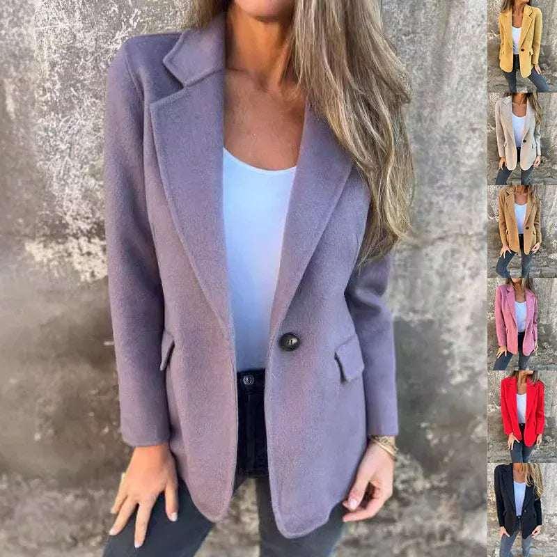 Short Blazer Jacket Women Winter Commuter - ZA-Zola