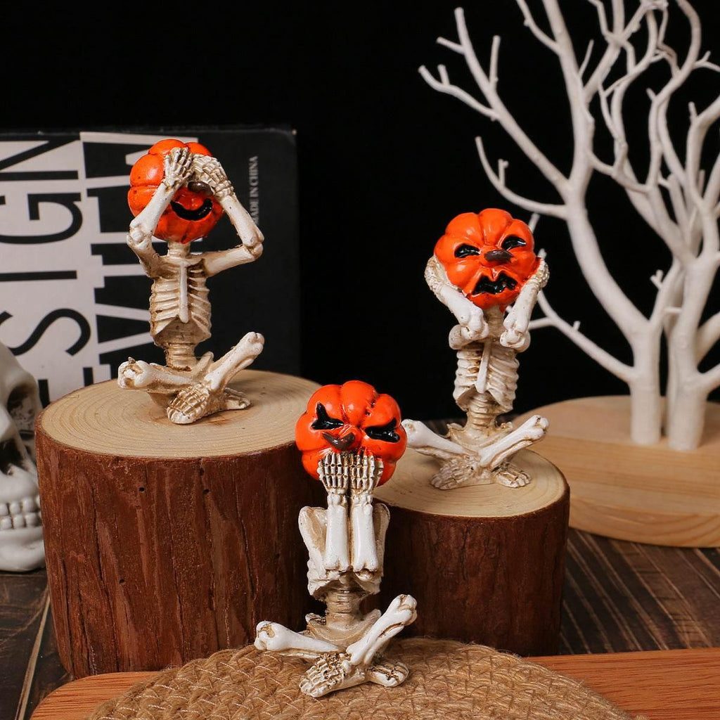ZA-Zola Pumpkin Head Skull Doll Ornaments - ZA-Zola