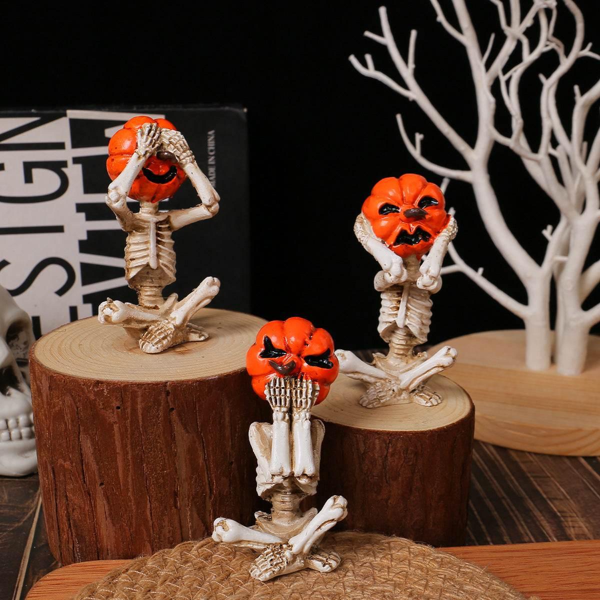 ZA-Zola Pumpkin Head Skull Doll Ornaments - ZA-Zola