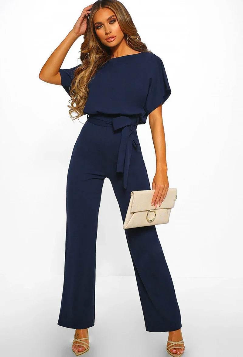 7-Color Lace-Up Button Jumpsuit for Women - ZA-Zola