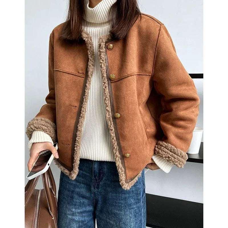 Lamb Plush Coat Women | Thick Winter Fur Jacket - ZA-Zola