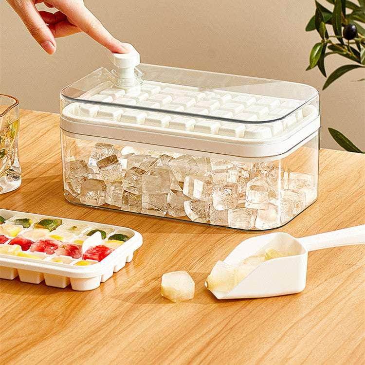One-Button Ice Cube Tray with Storage Box – Easy Release, BPA-Free - ZA-Zola