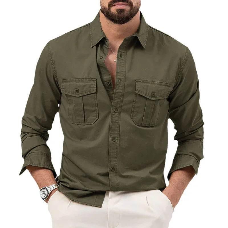 Men's Multi-Pocket Casual Long Sleeve Shirt - ZA-Zola - ZA-Zola