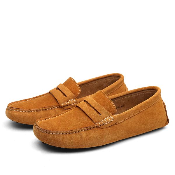Men’s Cowhide Leather Casual Shoes Anti-Slip Comfort Footwear