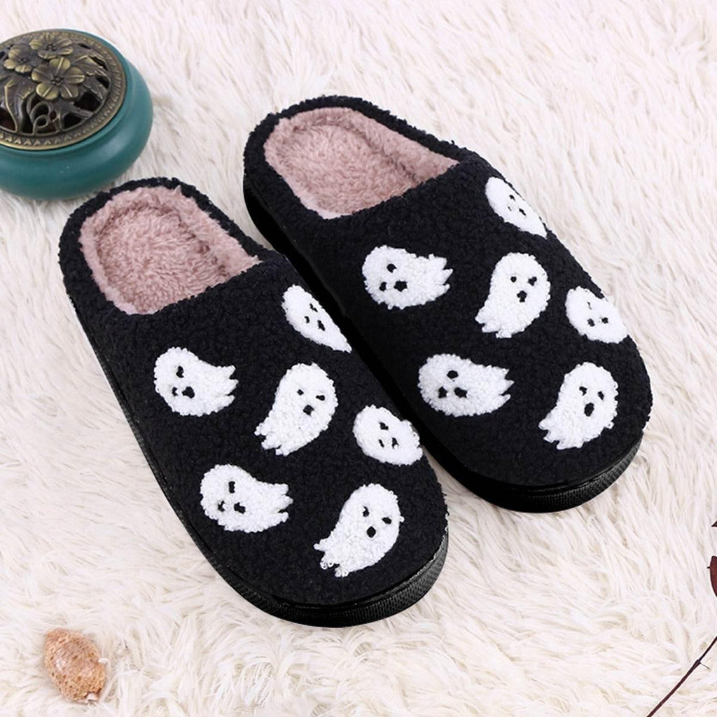 Halloween Spider Ghost Plush Slippers | ZA-Zola - ZA-Zola