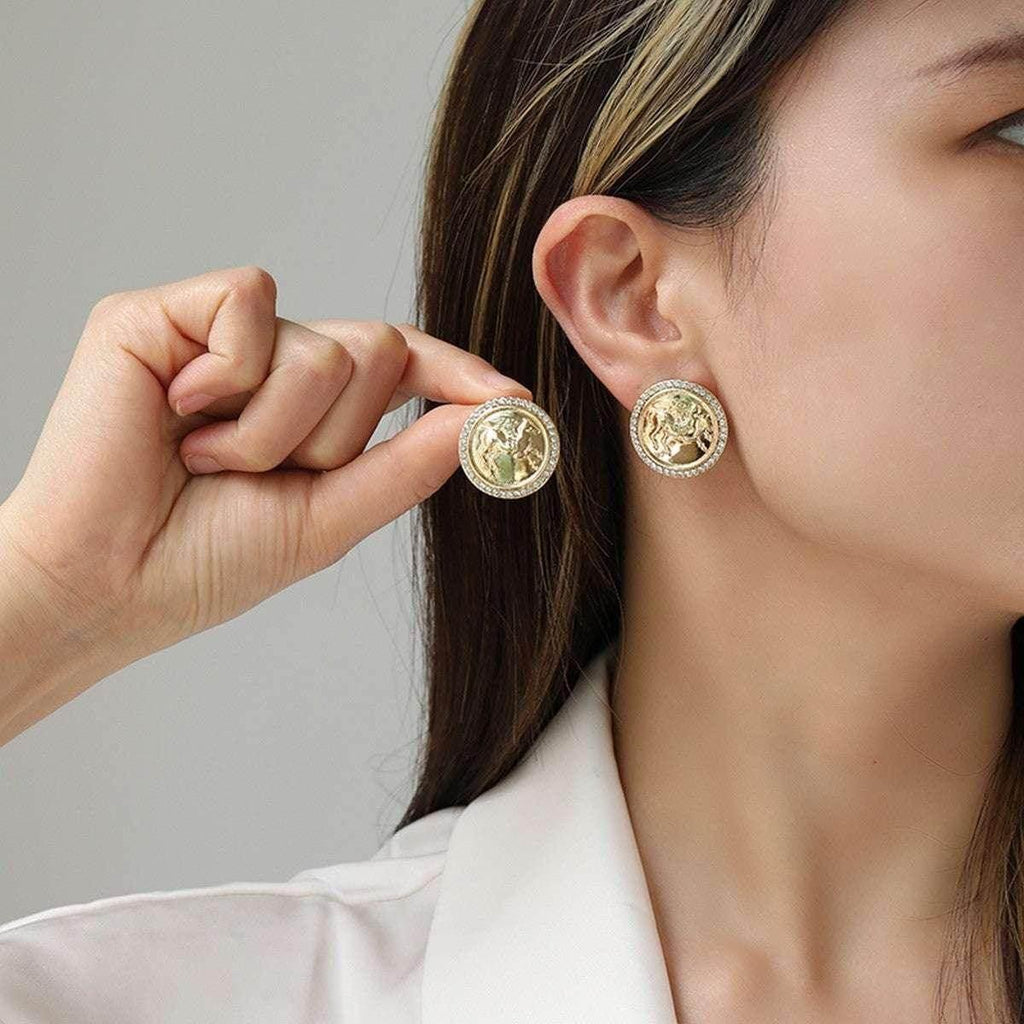 Pegasus Coin Necklace & Earrings Jewelry Set - ZA-Zola