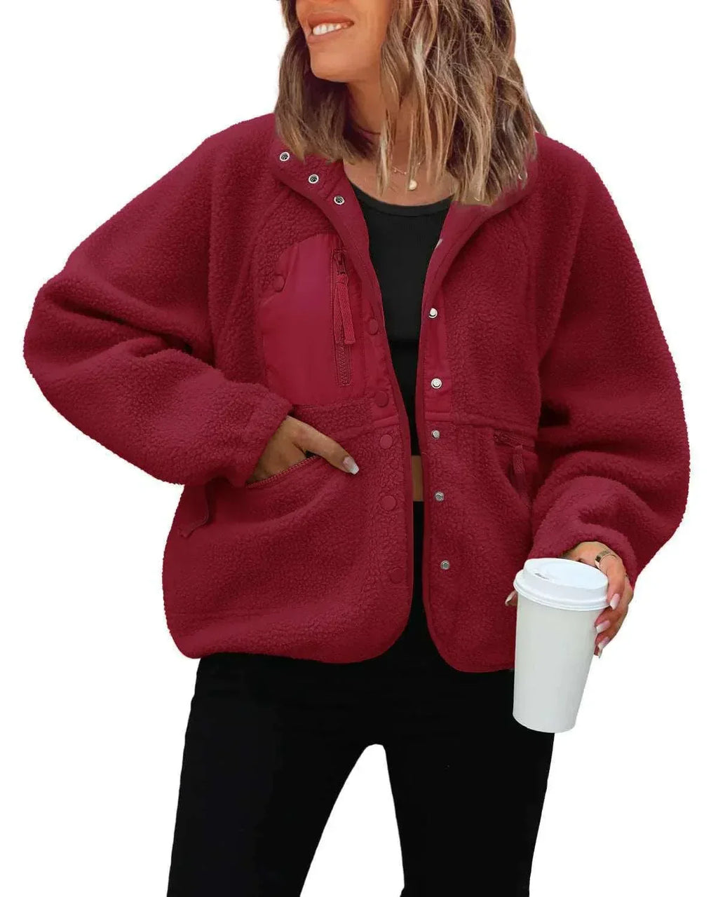Women Polar Fleece Jacket | Casual Sports Layer - ZA-Zola