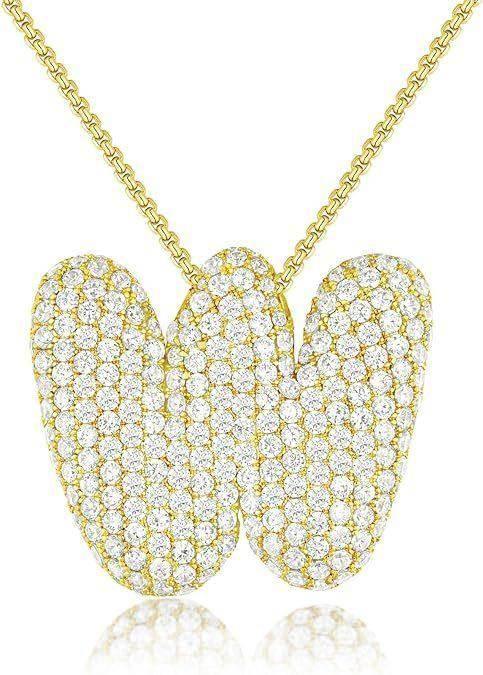 Zircon Balloon Letter Pendant Necklace for Women - ZA-Zola