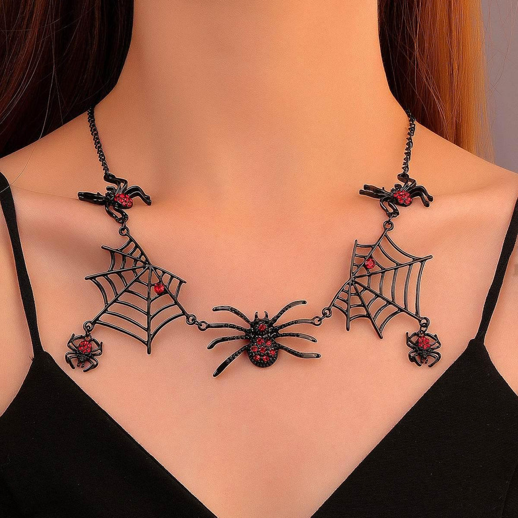 ZA-Zola Halloween Spider Web Necklace Jewelry - ZA-Zola