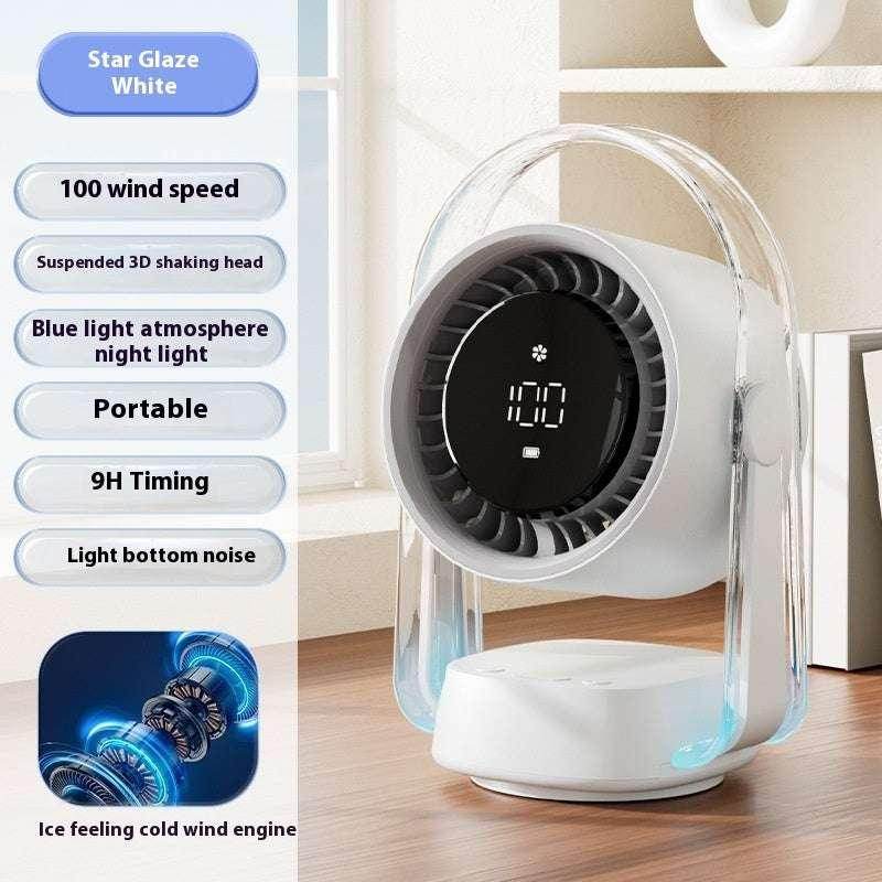 Digital Display 3D Suspension Cold Air Desktop Fan - ZA-Zola