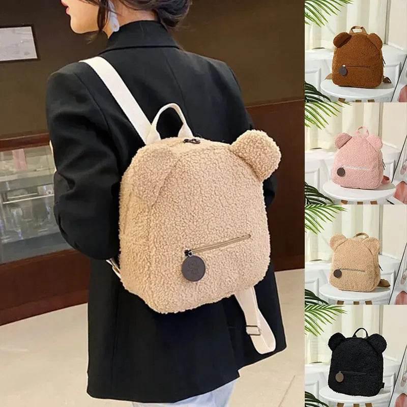 🧸 Buy Cute Bear Backpack – Mini Plush Shoulder Bag - ZA-Zola
