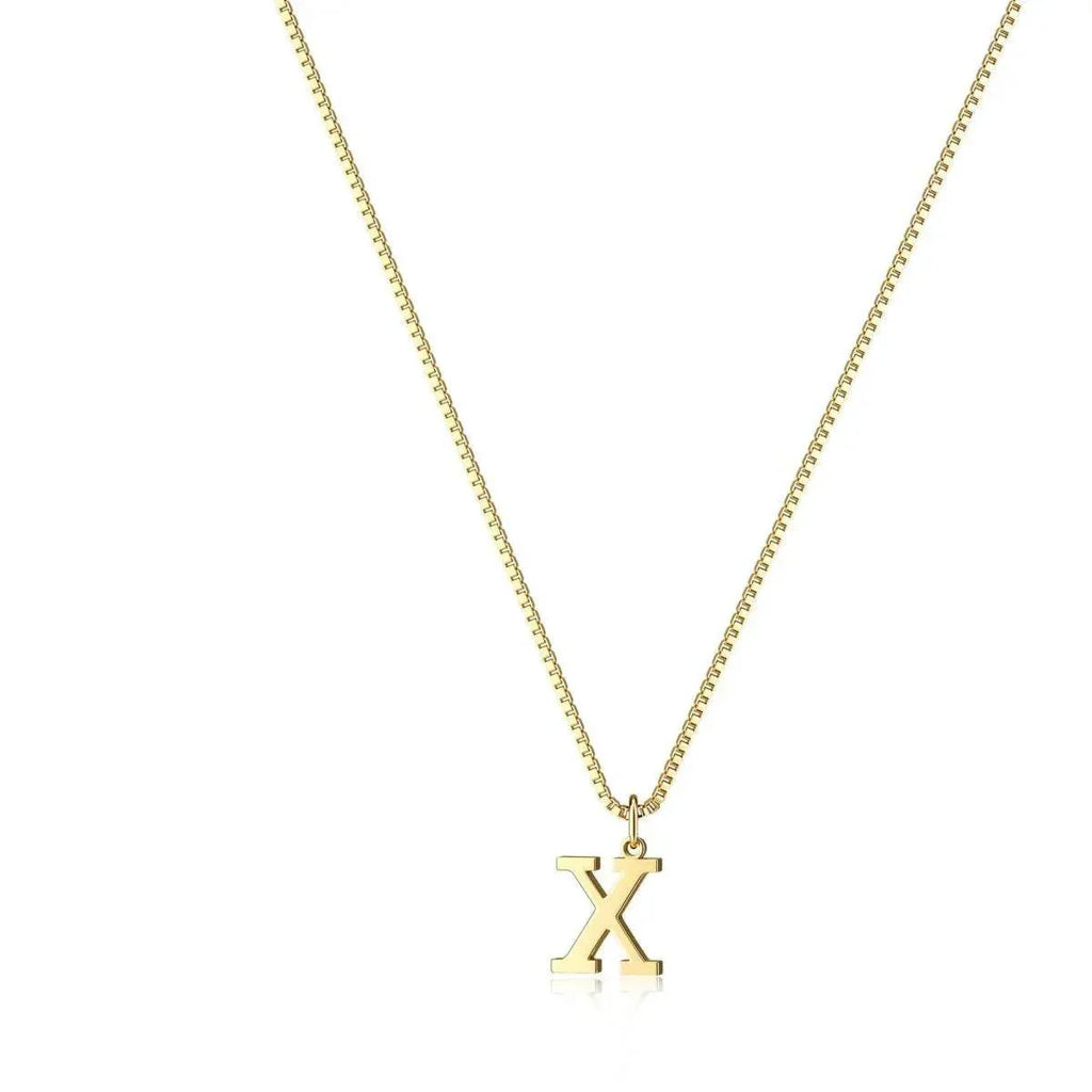 Gold Letter Pendant Necklace – Personalized Charm - ZA-Zola